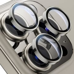iPhone 15 Pro Max/iPhone 15 Pro Natürel Titanyum Kamera Lens Koruyucu