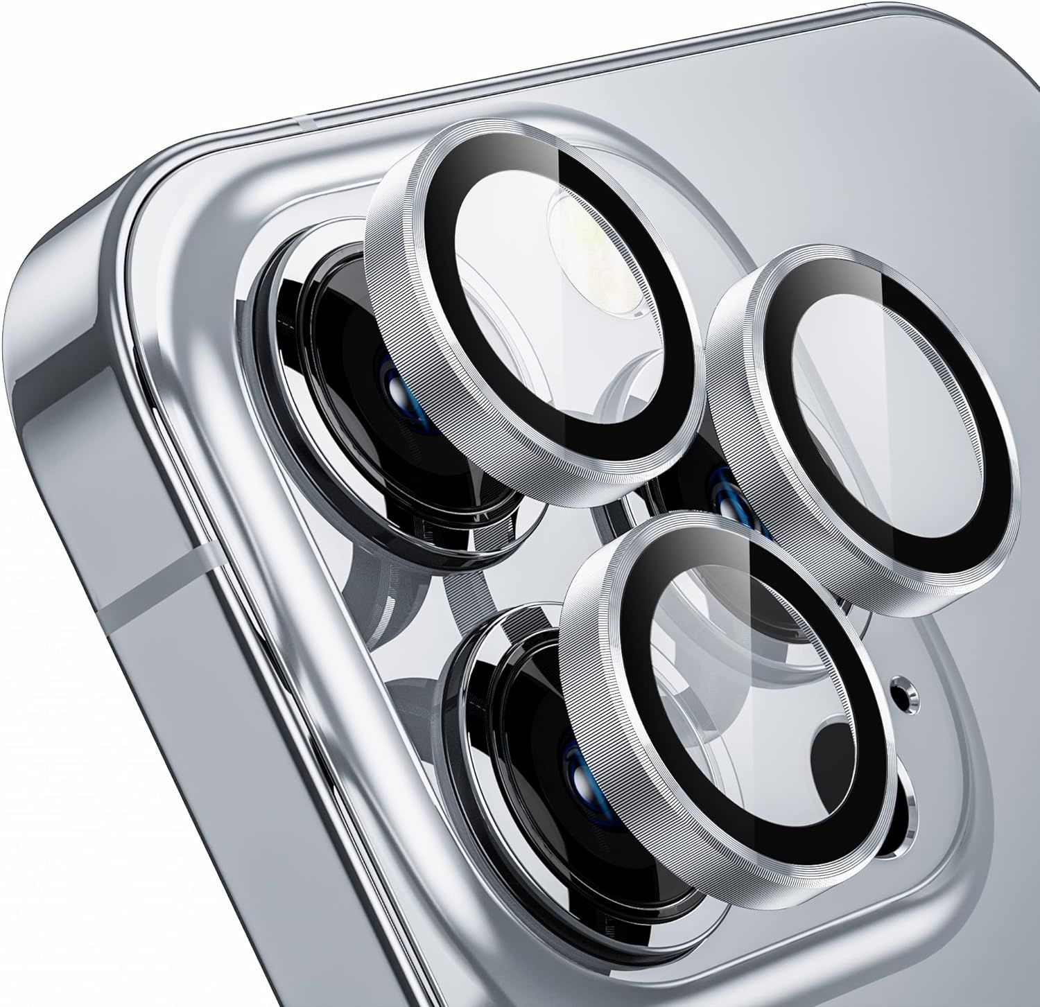 iPhone 14 Pro Max/iPhone 14 Pro Gümüş Kamera Lens Koruyucu