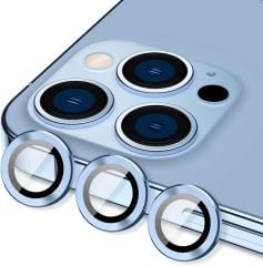 iPhone 13 Pro Max/iPhone 13 Pro Sierra Mavisi Kamera Lens Koruyucu