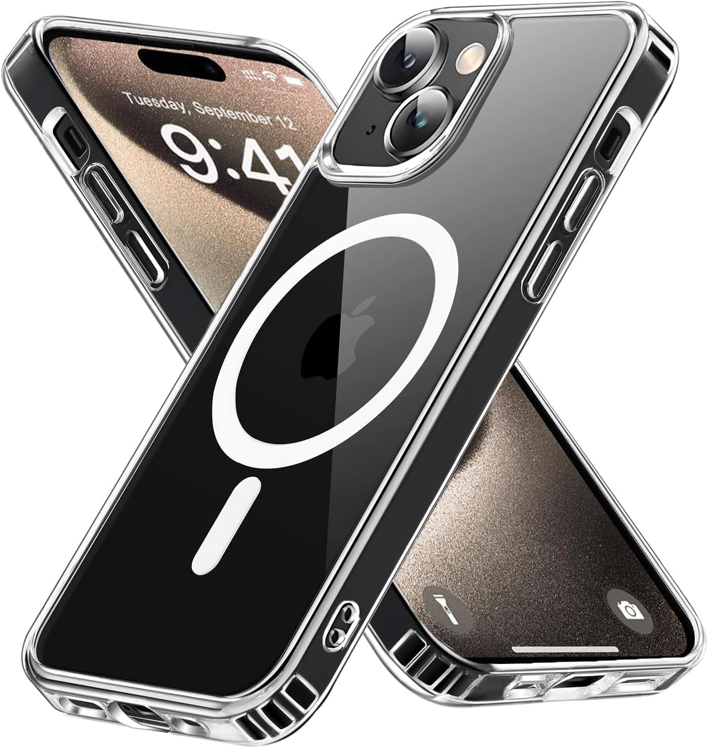 iPhone 15 Plus MagSafe Şeffaf Kılıf