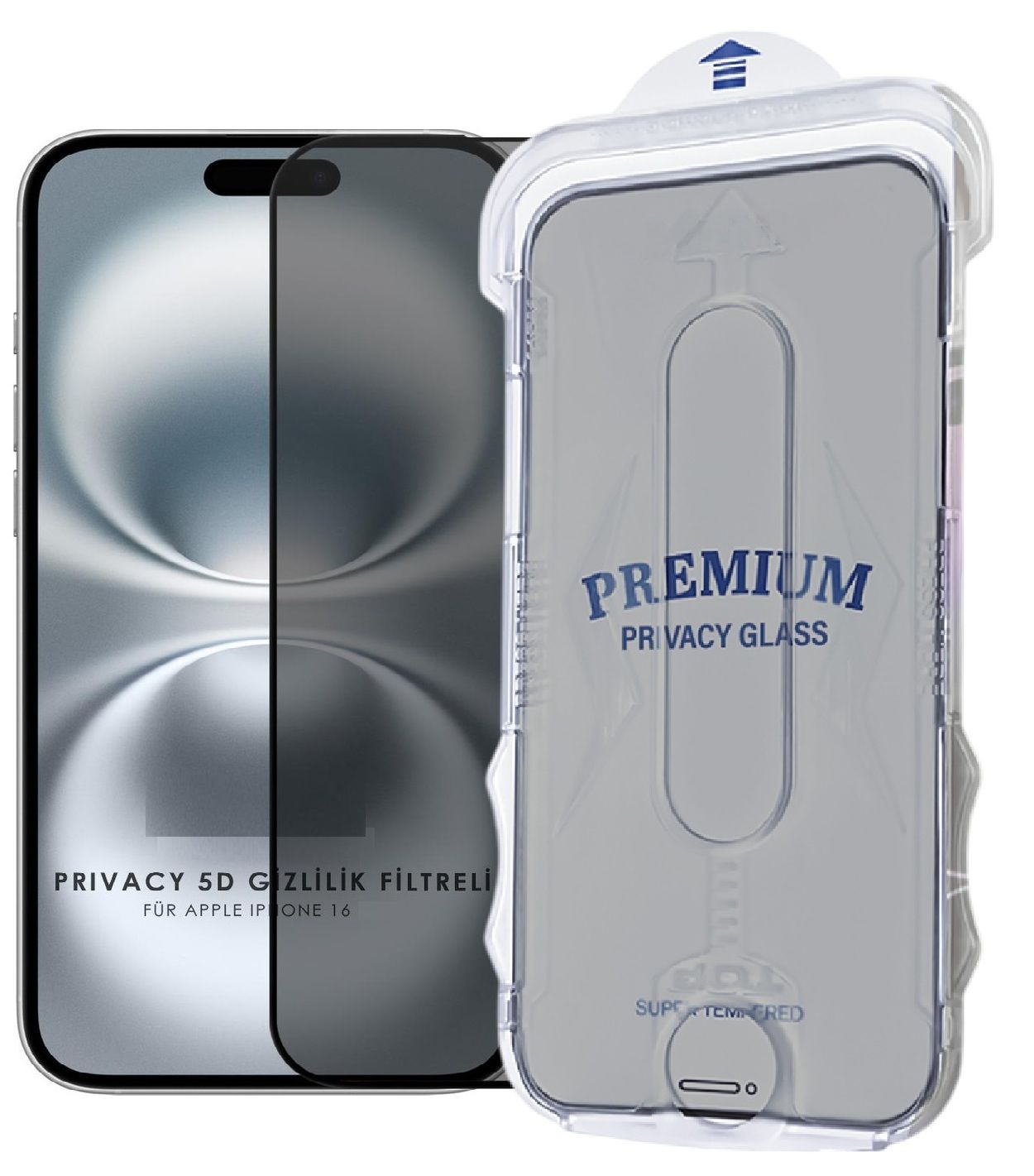 (MAGIC HAYALET) iPhone 16 Uyumlu Hayalet Özellikli Kolay Kurulum Premium Cam Ekran Koruyucu