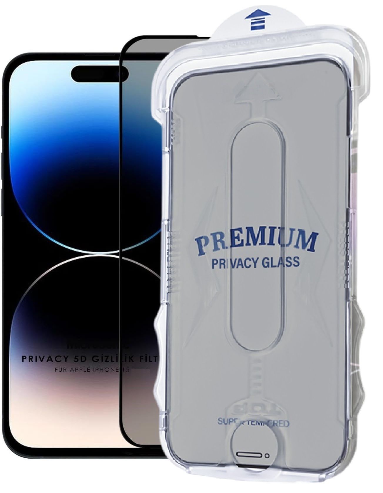 (MAGIC HAYALET) iPhone 15 Uyumlu Hayalet Özellikli Kolay Kurulum Aparatlı Premium Cam Ekran Koruyucu
