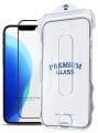 (MAGICBOX TAM) iPhone 13 Uyumlu Tam Kaplayan Kolay Kurulum Aparatlı Premium Cam Ekran Koruyucu