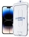 (MAGICBOX TAM) iPhone 15 Plus Uyumlu Tam Kaplayan Kolay Kurulum Aparatlı Premium Cam Ekran Koruyucu