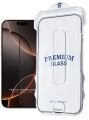 (MAGICBOX TAM) iPhone 16 Pro Uyumlu Tam Kaplayan Kolay Kurulum Aparatlı Premium Cam Ekran Koruyucu