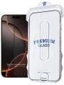 (MAGICBOX TAM) iPhone 16 Pro Max Uyumlu Tam Kaplayan Kolay Kurulum Aparatlı Premium Cam Ekran Koruyucu
