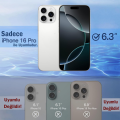(GUARD HAYALET) Iphone 16 Pro Uyumlu Hayalet Özellikli Tam Kaplayan Guard Serisi Cam Ekran Koruyucu