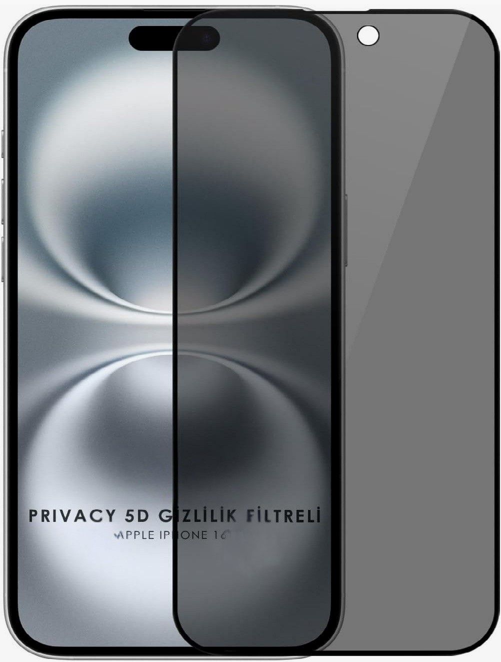 (GUARD HAYALET) Iphone 16 Uyumlu Hayalet Özellikli Tam Kaplayan Guard Serisi Cam Ekran Koruyucu