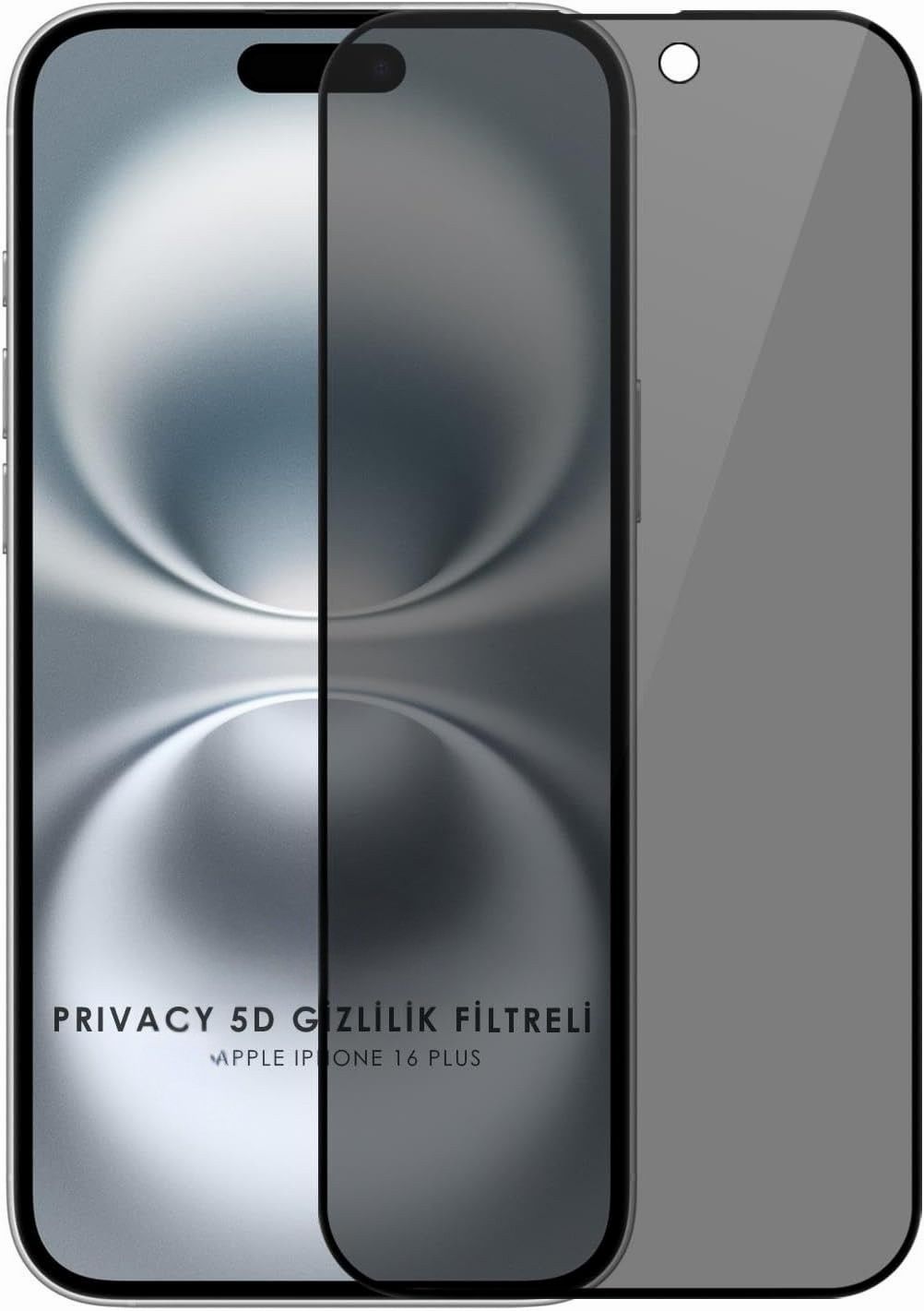 (GUARD HAYALET) Iphone 16 Plus Uyumlu Hayalet Özellikli Tam Kaplayan Guard Serisi Cam Ekran Koruyucu