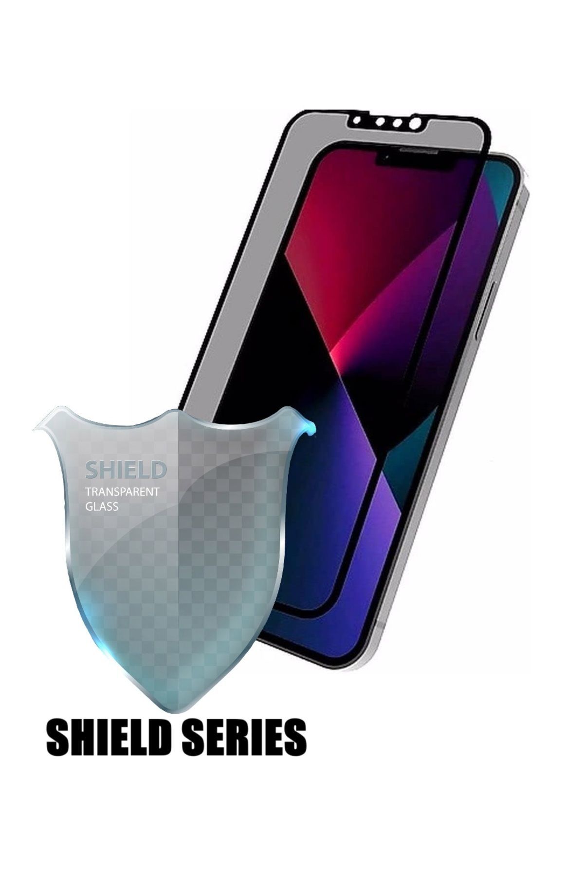 (SHIELD HAYALET) iPhone 13 Pro Uyumlu Hayalet Tam Kaplayan Shield Serisi Cam Ekran Koruyucu