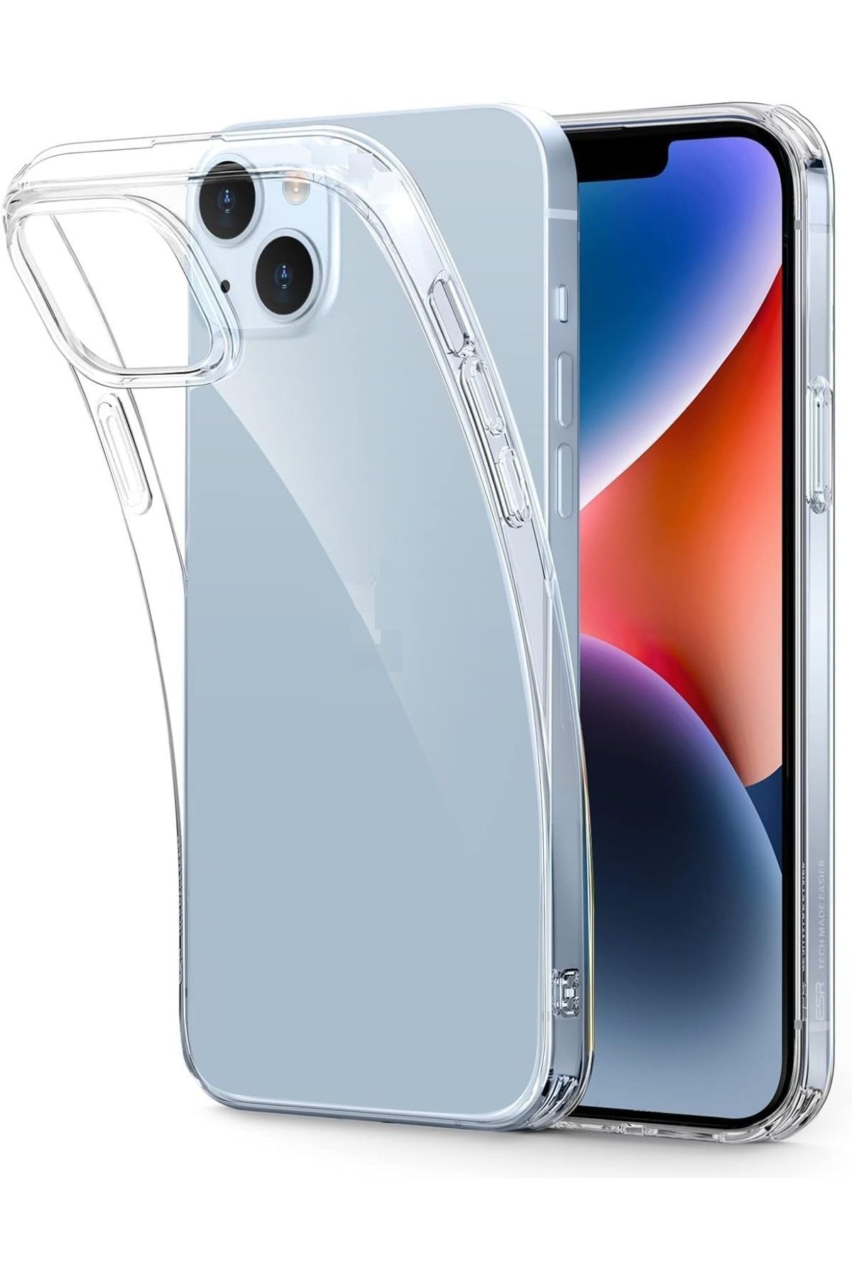 (2MM ŞEFFAF) Iphone 14 Plus Uyumlu Şeffaf Yumuşak Esnek Silikon Kılıf