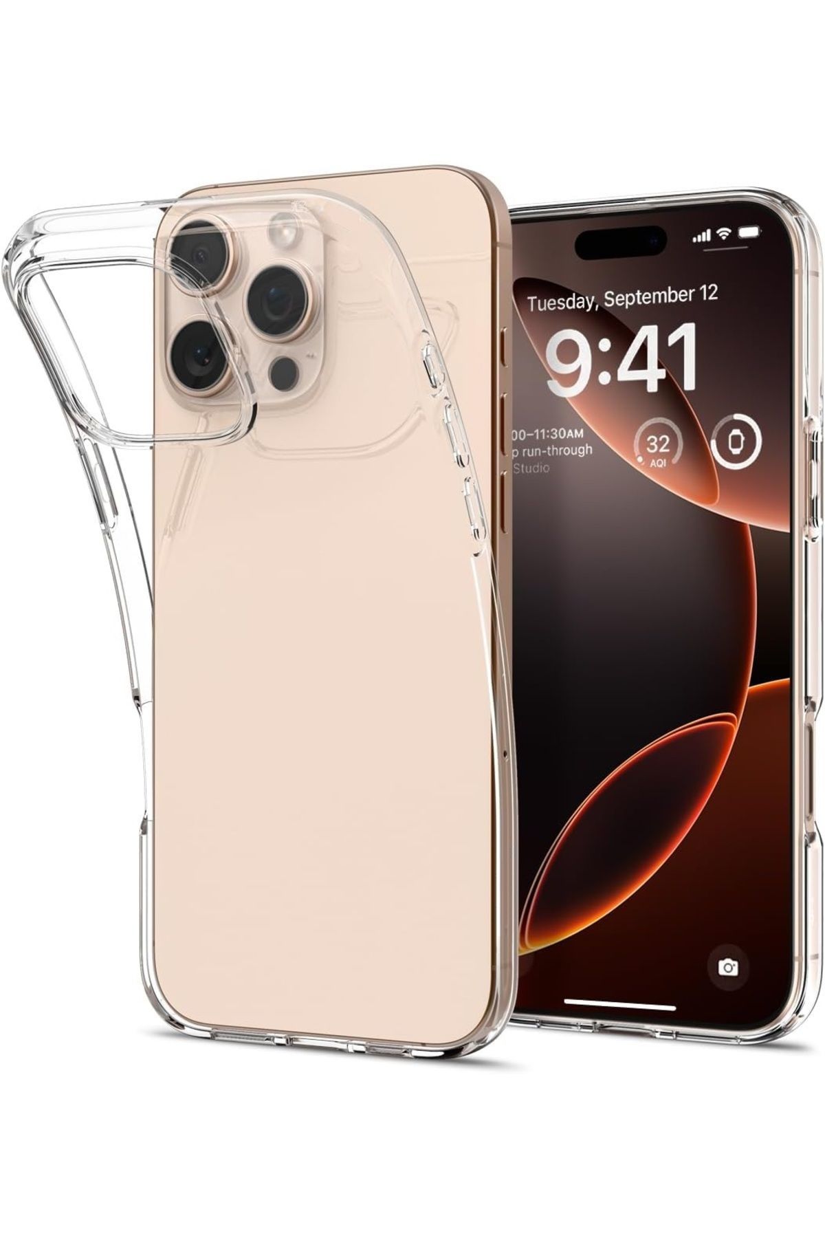 (2MM ŞEFFAF) Iphone 16 Pro Max Uyumlu Şeffaf Yumuşak Esnek Silikon Kılıf