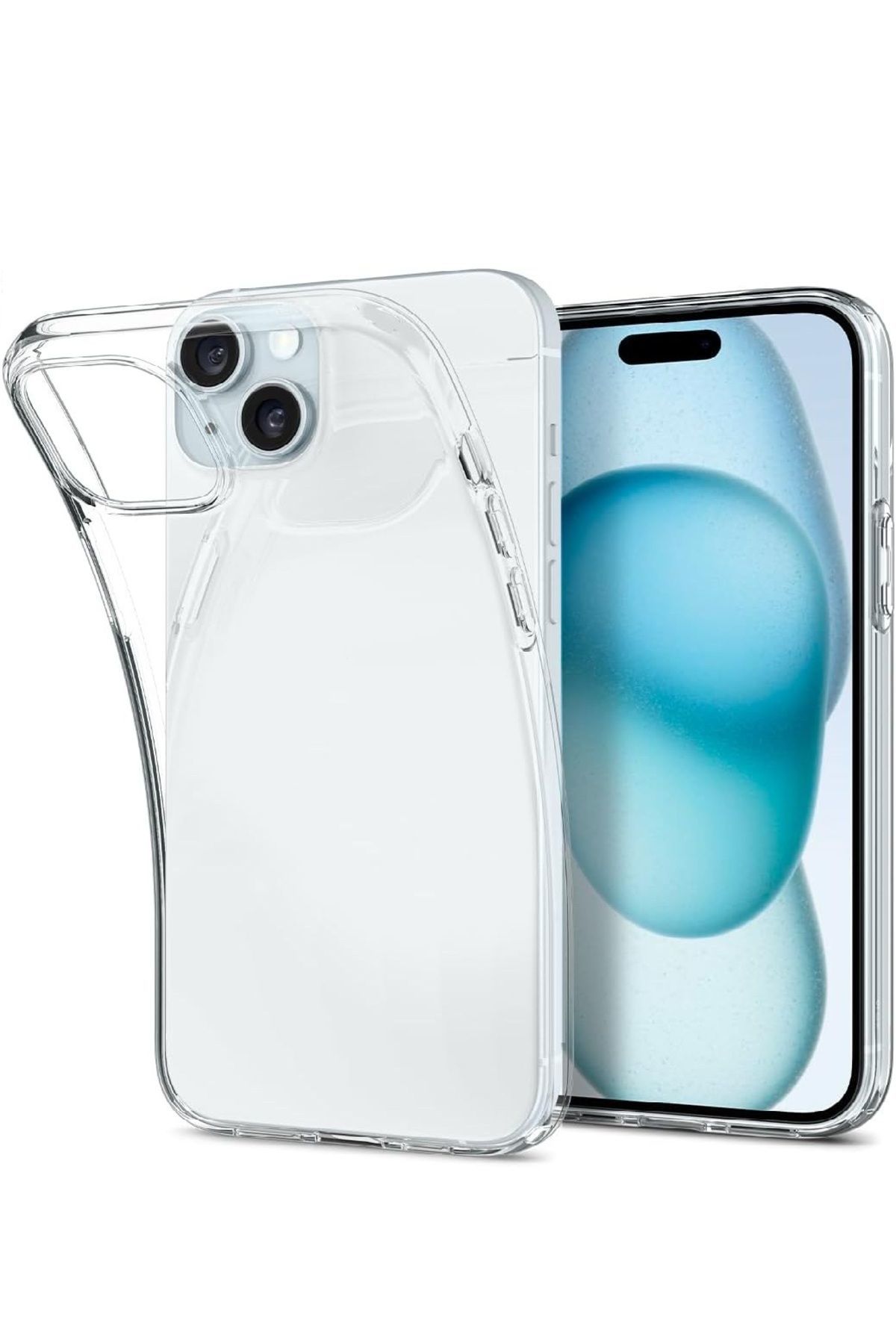 (2MM ŞEFFAF) Iphone 15 Uyumlu Şeffaf Yumuşak Esnek Silikon Kılıf