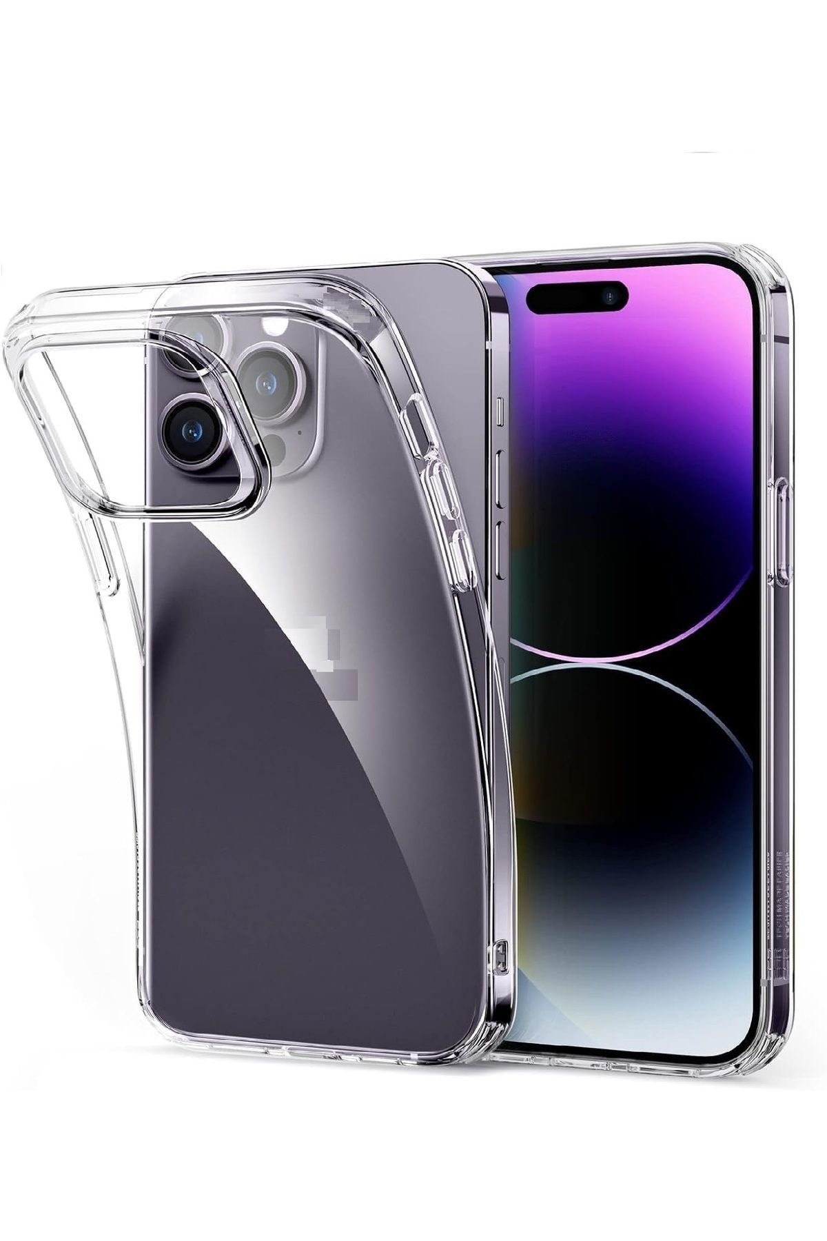 (2MM ŞEFFAF) Iphone 14 Pro Uyumlu Şeffaf Yumuşak Esnek Silikon Kılıf