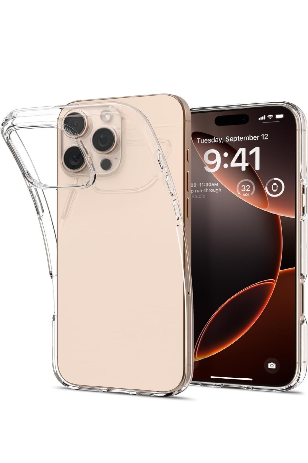 (2MM ŞEFFAF) Iphone 16 Pro Uyumlu Şeffaf Yumuşak Esnek Silikon Kılıf