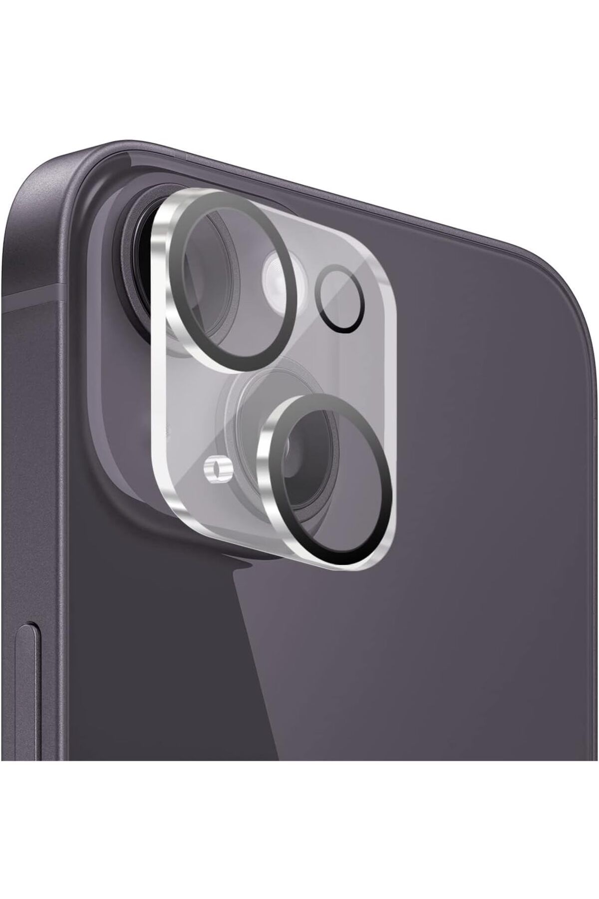 (TAM LENS) iPhone 14 / 14 Plus Uyumlu Tek Parça Tam Kapatan Kamera Lens ve Yüzey Koruyucu