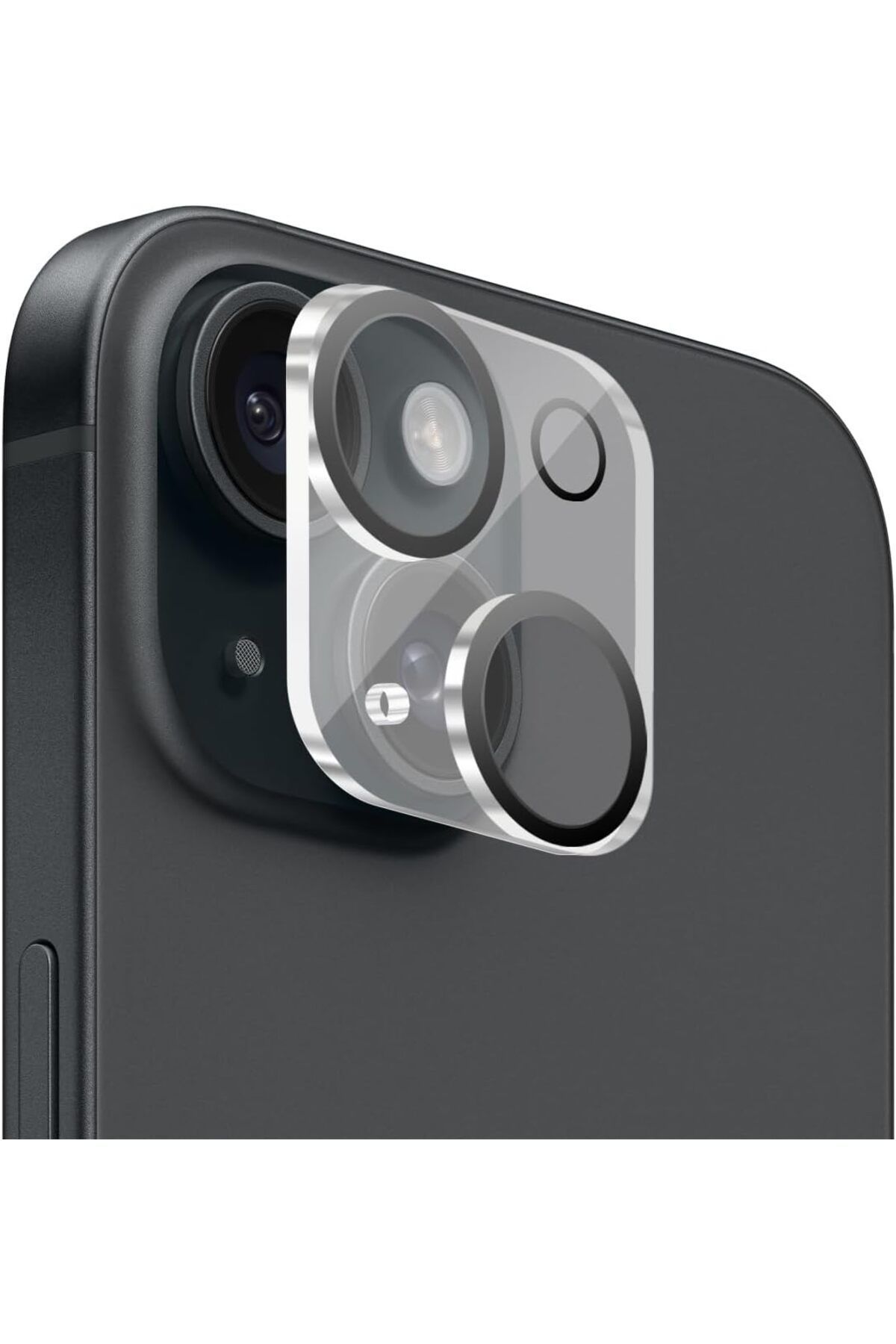 (TAM LENS) iPhone 15 / 15 Plus Uyumlu Tek Parça Tam Kapatan Kamera Lens ve Yüzey Koruyucu