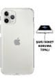 (TIPALI ŞEFFAF) Iphone 11 Pro Max Kamera Koruyuculu Şarj Yeri Tıpalı Yumuşak Şeffaf Silikon Kılıf