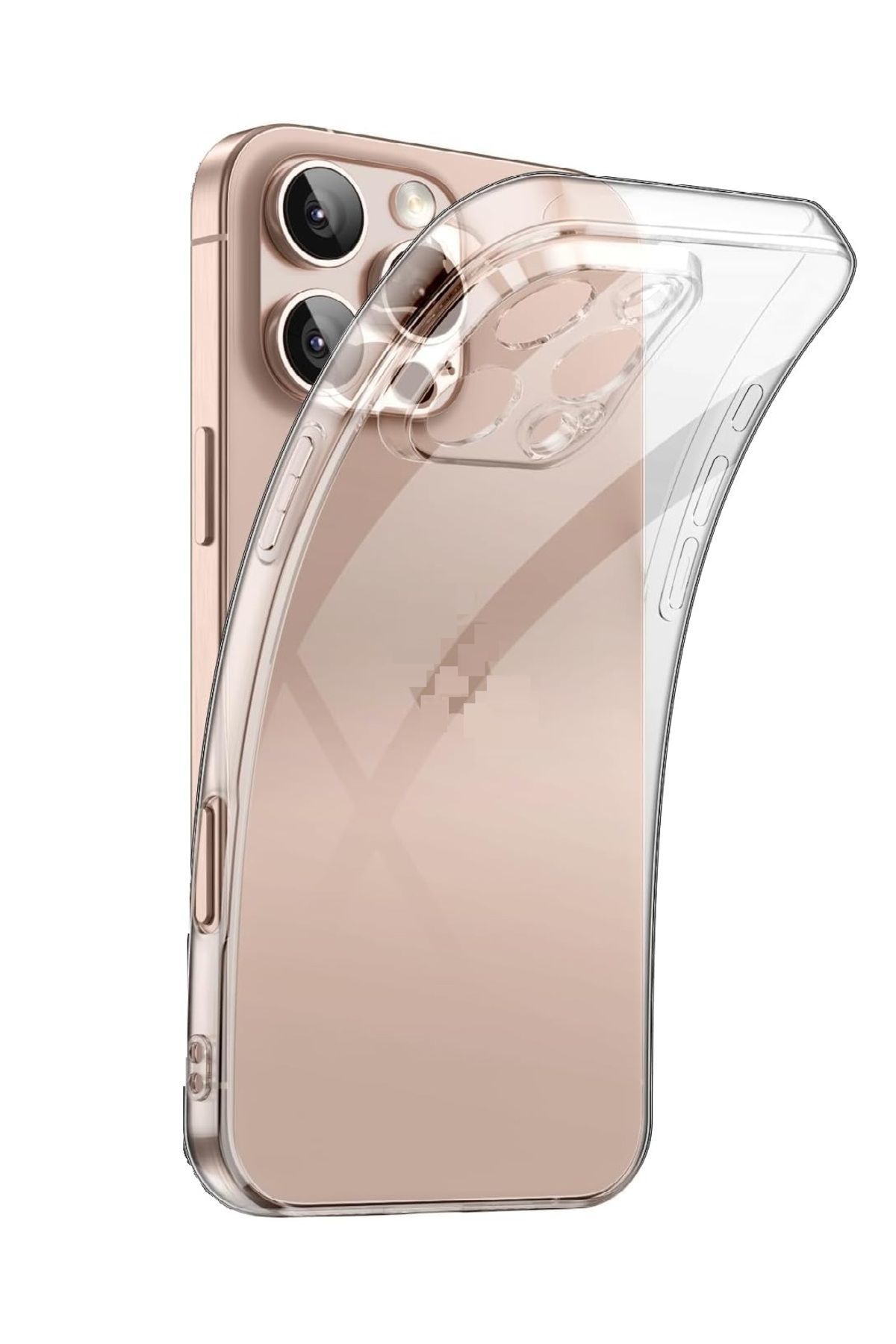 (TIPALI ŞEFFAF) Iphone 16 Pro Kamera Koruyuculu Yumuşak Şeffaf Silikon Kılıf