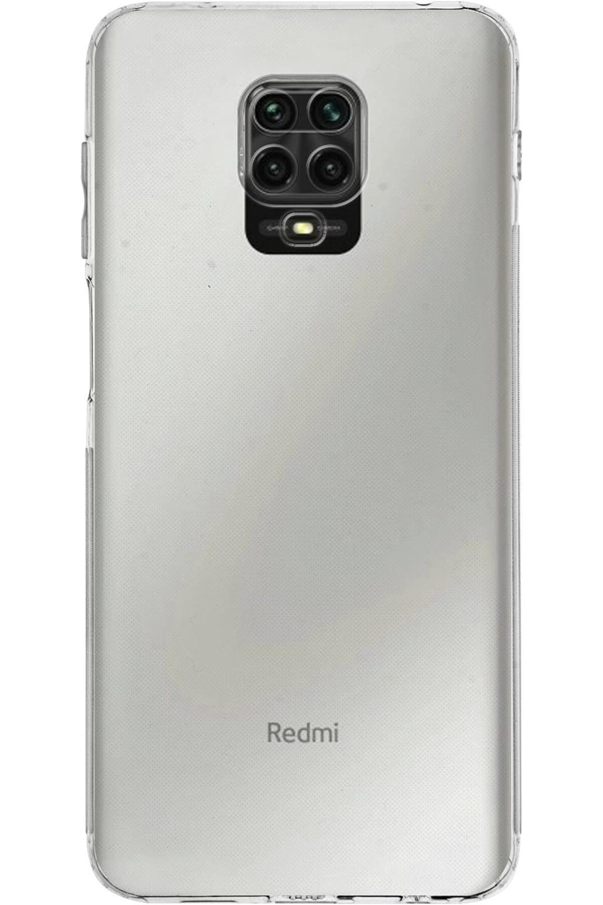 (TIPALI ŞEFFAF) Redmi Note 9 Pro Kamera Koruyuculu Şarj Yeri Tıpalı Yumuşak Şeffaf Silikon Kılıf