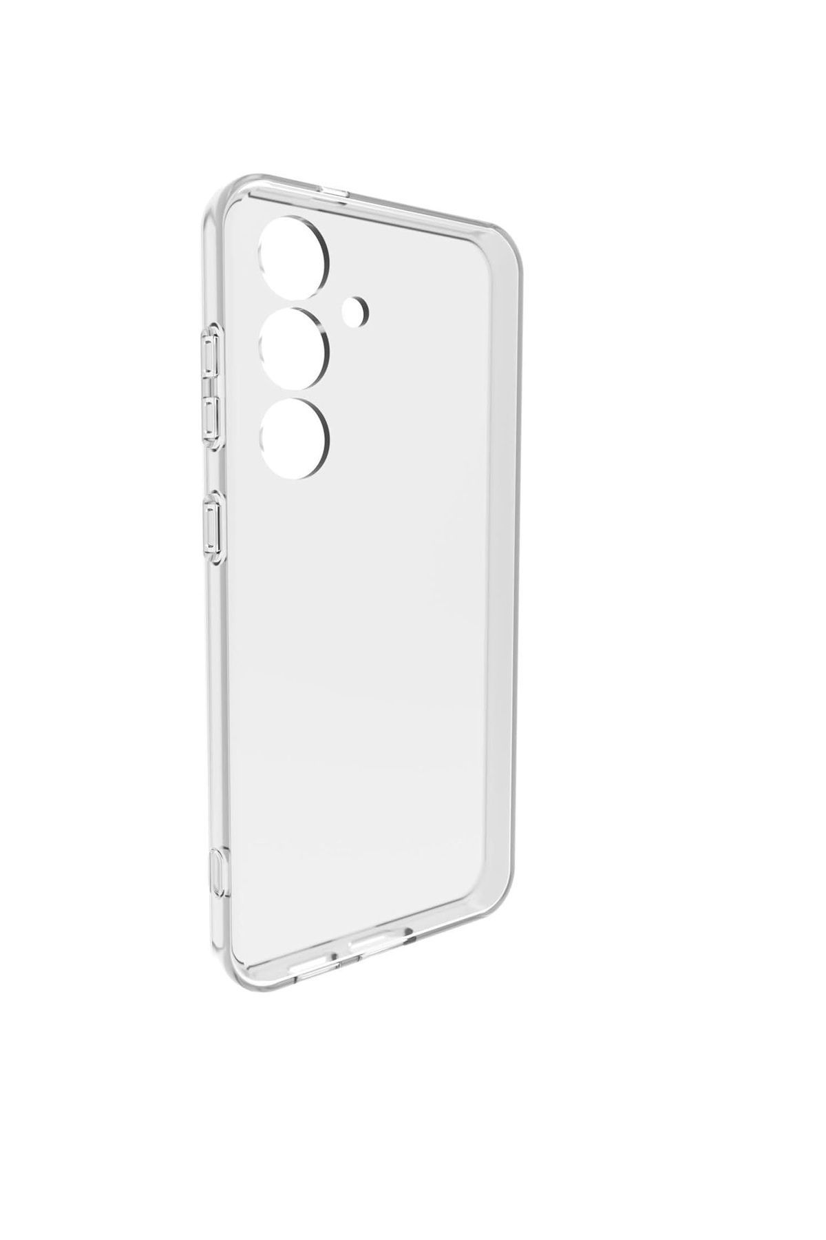 (TIPALI ŞEFFAF) Samsung S24 Kamera Koruyuculu Şarj Tıpalı Yumuşak Şeffaf Silikon Kılıf