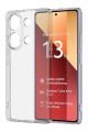 (TIPALI ŞEFFAF) Xiaomi Redmi Note 13 Pro 4g Kamera Koruyuculu Şarj Yeri Tıpalı Yumuşak Silikon Kılıf