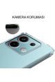 (TIPALI ŞEFFAF) Xiaomi Redmi Note 13 Pro 5g Kamera Koruyuculu Şarj Yeri Tıpalı Yumuşak Silikon Kılıf