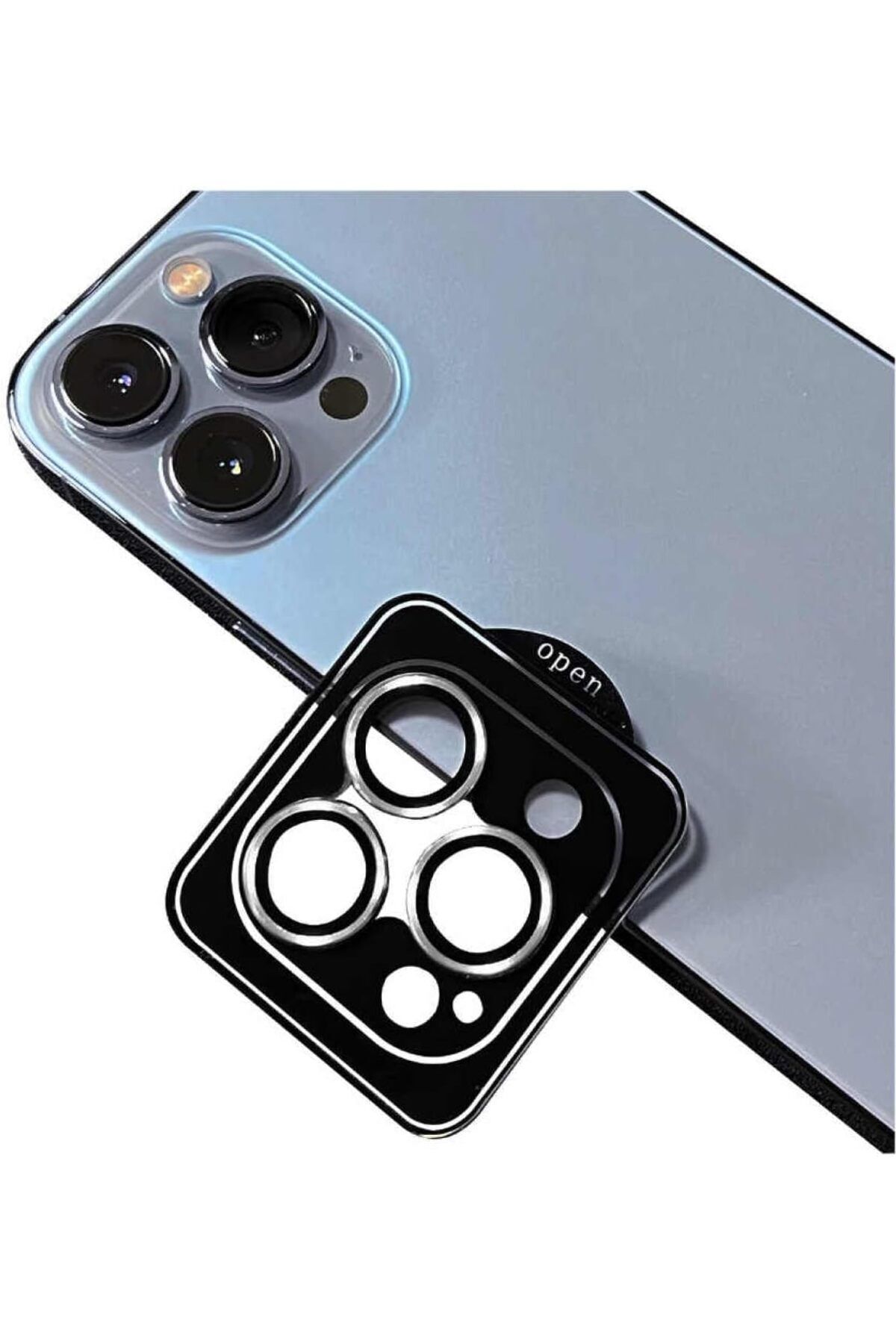 (SAFIR) Iphone 12 Pro Max Uyumlu Safir Kamera Lens Koruyucu Takma Aparatlı Kolay Kurulum