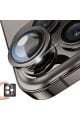(SAFIR) Iphone 13 Pro Max / 13 Pro Uyumlu Safir Kamera Lens Koruyucu Takma Aparatlı Kolay Kurulum