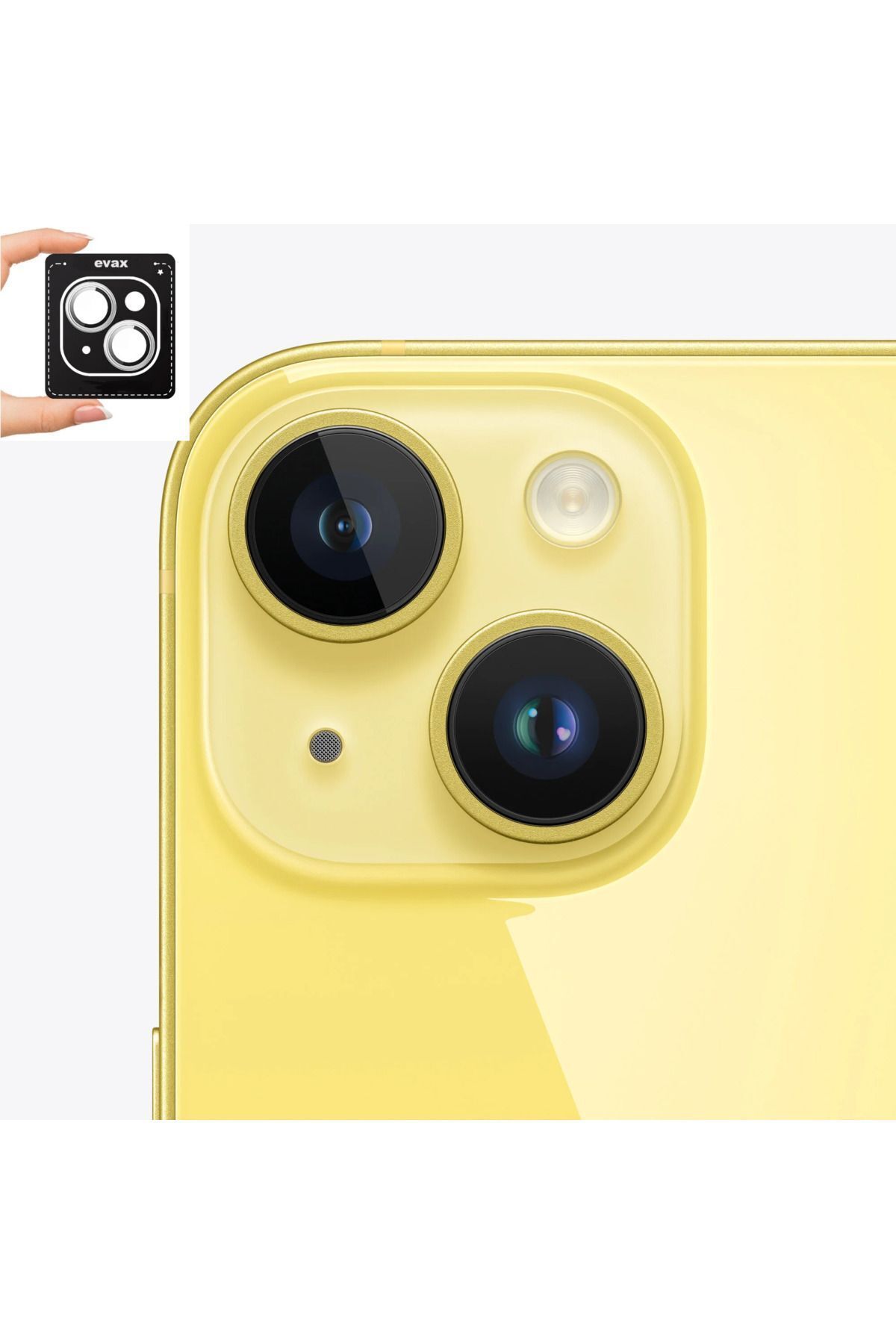 (SAFİR) Iphone 14 / 14 Plus Uyumlu Kolay Kurulum Aparatlı Safir Kamera Lens Koruyucu 2'li Set
