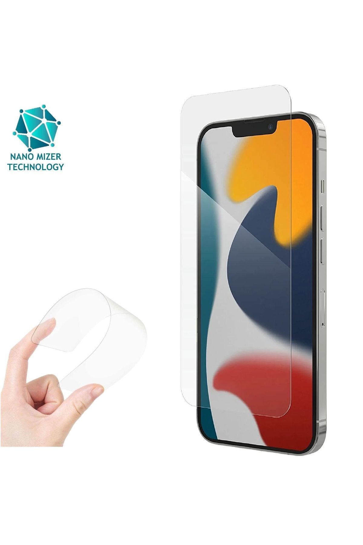 (ESNEK NANO CAM) Iphone 13 Pro Max Uyumlu Ince Darbe Korumalı Esnek Nano Ekran Koruyucu