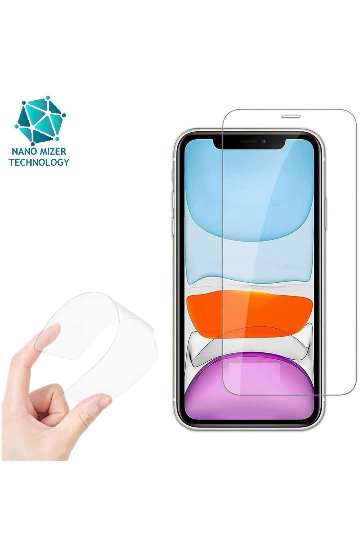 (ESNEK NANO CAM) iPhone 11 / XR Uyumlu Ultra İnce Darbe Korumalı Esnek Nano Ekran Koruyucu