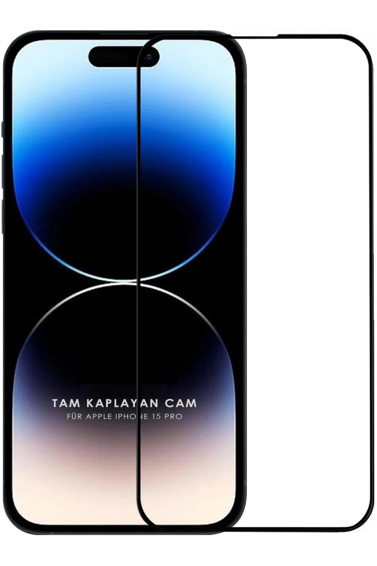 (GUARD TAM) Iphone 15 Pro Uyumlu Tam Kaplayan Guard Serisi Cam Ekran Koruyucu