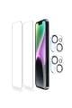 (2 CAM + 2 LENS) iPhone 14 Plus Uyumlu 2 Adet Ekran Koruyucu ve 2 Adet Kamera Lens Koruyucu