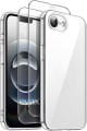 (2 CAM 1 KILIF) Iphone 16e (2025) Uyumlu 1 Şeffaf Silikon Kılıf 2 Cam Ekran Koruyucu