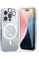 (3'ü 1 ARADA) iPhone 16 Pro Uyumlu 1 MagSafe Kılıf + 1 Ekran Koruyucu + 1 Kamera Lens Koruyucu