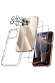 (5'i 1 ARADA) iPhone 16 Pro Max Uyumlu 1 Şeffaf Kılıf + 2 Ekran Koruyucu + 2 Kamera Lens Koruyucu