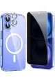 (HY+MG+LENS) iPhone 16 Uyumlu 1 Hayalet Ekran Koruyucu + 1 MagSafe Kılıf + 1 Kamera Koruyucu