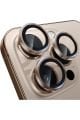 (METAL LENS) Iphone 16 Pro Max / 16 Pro Uyumlu Çöl Titanyum Metal Kamera Lens Koruyucu