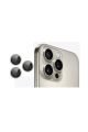 (METAL LENS) Iphone 16 Pro Max / 16 Pro Uyumlu Natürel Titanyum Metal Kamera Lens Koruyucu