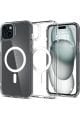 (SERT MİKA KILIF) iPhone 15 Plus Uyumlu Şeffaf Sert Mika SARARMAZ Magsafe İnce Fit Kılıf