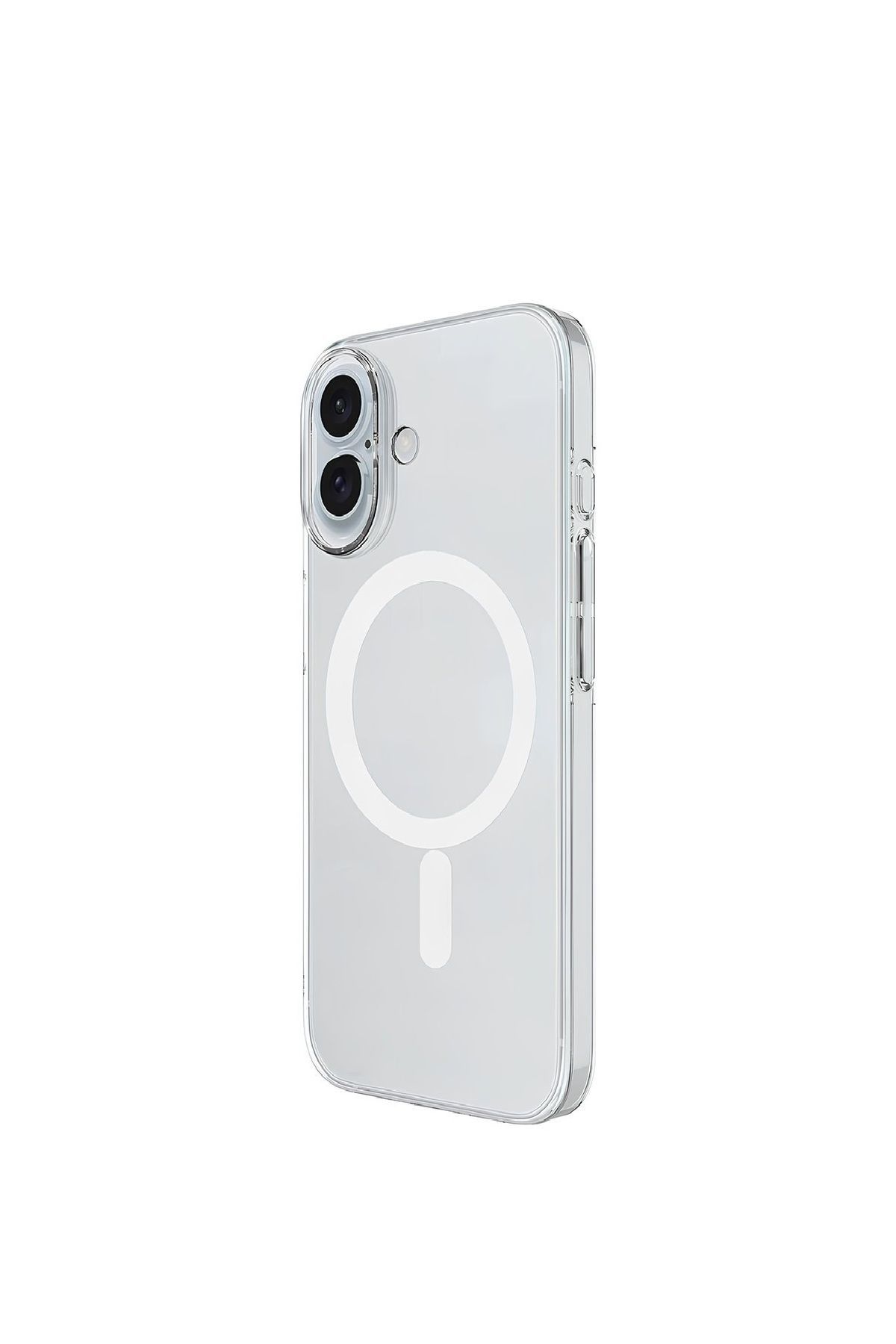 (SERT MİKA KILIF) iPhone 16 Plus Uyumlu Şeffaf Sert Mika SARARMAZ Magsafe İnce Fit Kılıf