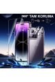 (ŞEF+CAM+LENS) iPhone 14 Pro Max Uyumlu 1 Şeffaf Kılıf + 1 Ekran Koruyucu + 1 Kamera Lens Koruyucu