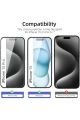 3'lü Paket iPhone 15 Uyumlu Temperli HD+ Cam Ekran Koruyucu (3'lü Paket)