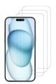 3'lü Paket iPhone 15 Uyumlu Temperli HD+ Cam Ekran Koruyucu (3'lü Paket)