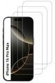 3'lü Paket iPhone 16 Pro Max Uyumlu Temperli HD+ Cam Ekran Koruyucu (3'lü Paket)