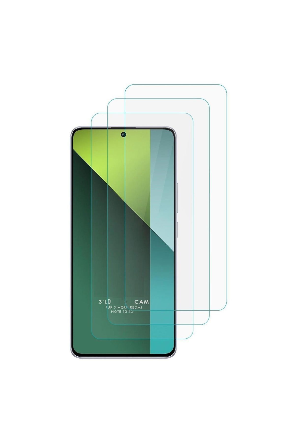 3'lü Paket Redmi Note 13 Uyumlu Temperli HD+ Cam Ekran Koruyucu (3'lü Paket)