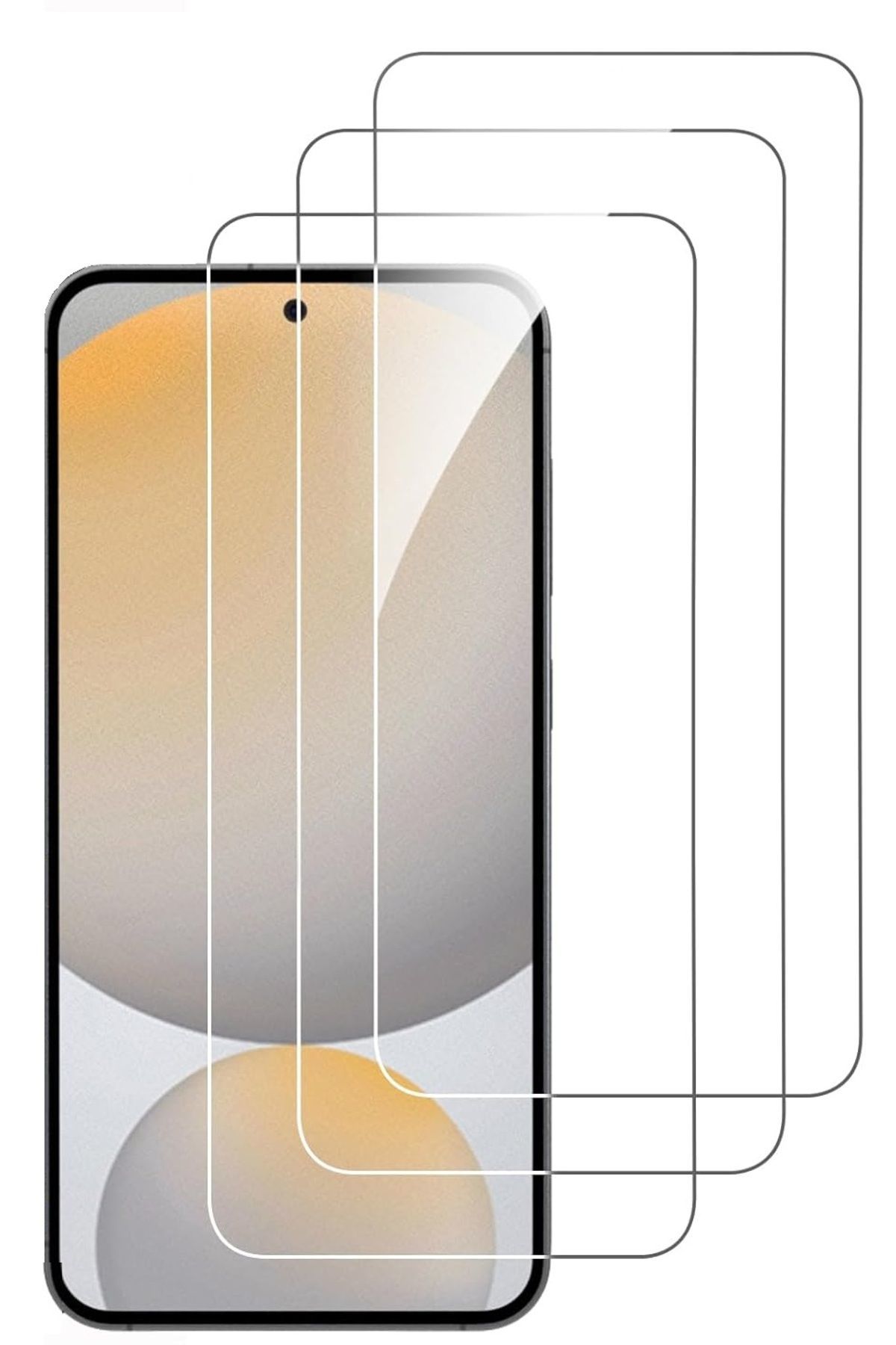 3'lü Paket Samsung S24 FE Uyumlu Temperli HD+ Cam Ekran Koruyucu (3'lü Paket)