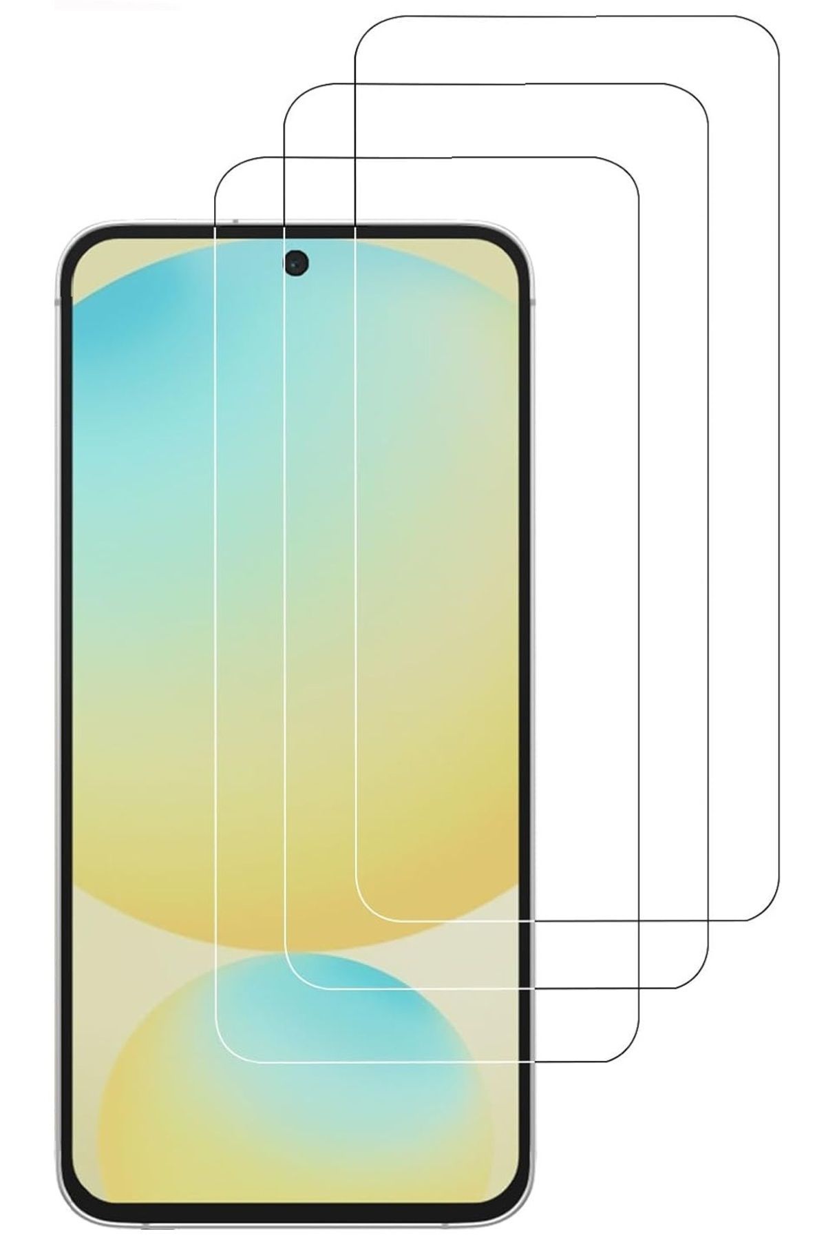 3'lü Paket Samsung S25 Uyumlu Temperli HD+ Cam Ekran Koruyucu (3'lü Paket)