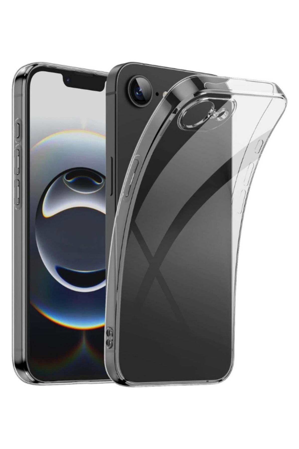 (LUX ŞEFFAF) Iphone 16e (2025) Uyumlu Şeffaf Yumuşak Kamera Koruyuculu Esnek Silikon Kılıf
